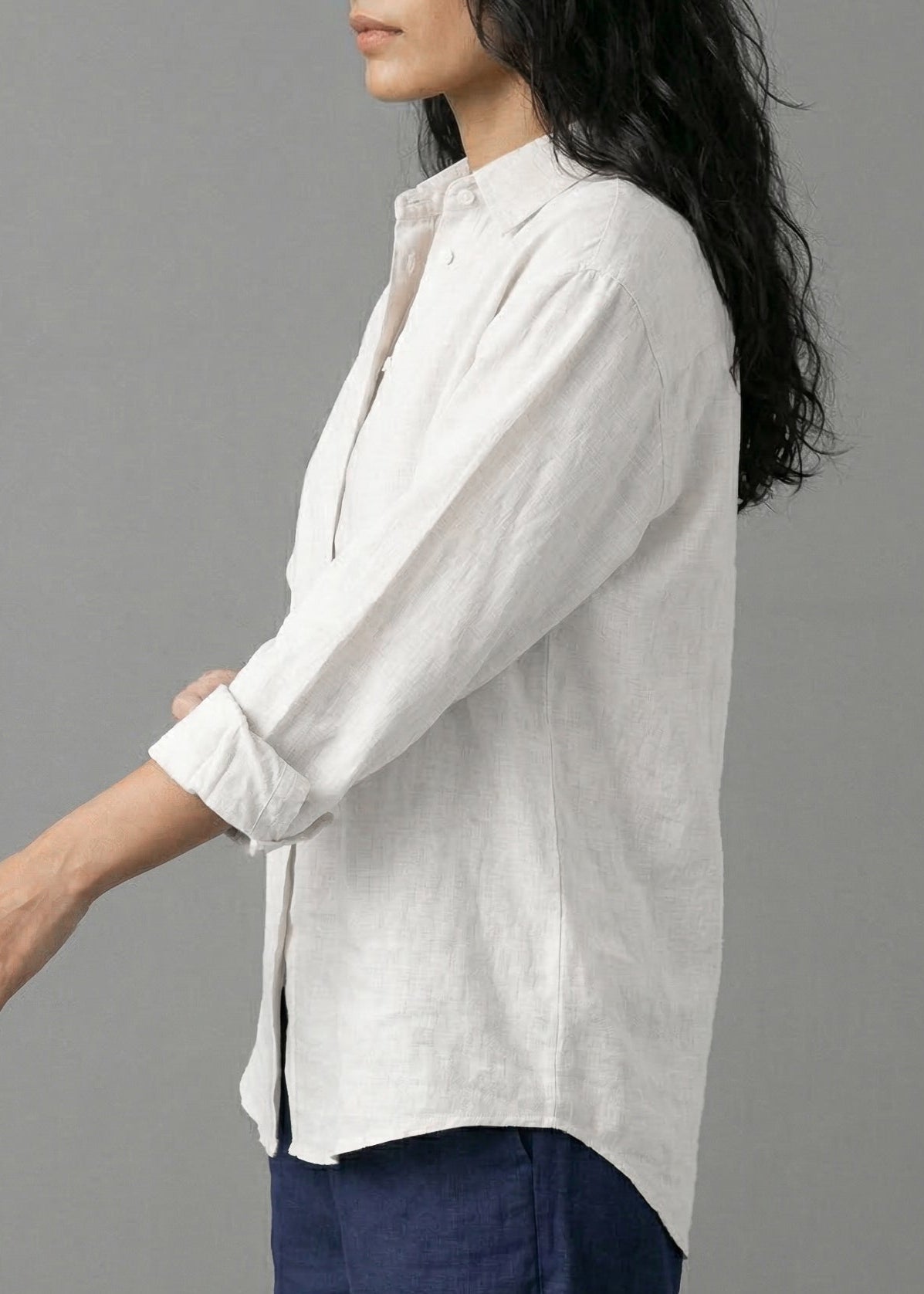 Navy Ivory Linen Set